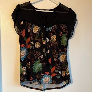 Daniel Rainn Mixed Material Drawstring Top - XS